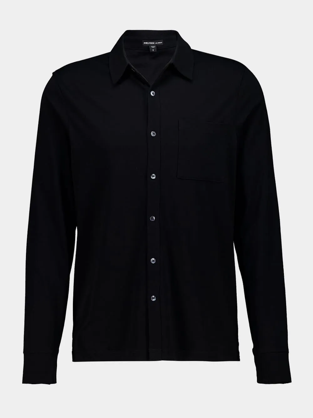 Black Clean Finish Cotton Jersey Shirt sold by Fashion Clinic