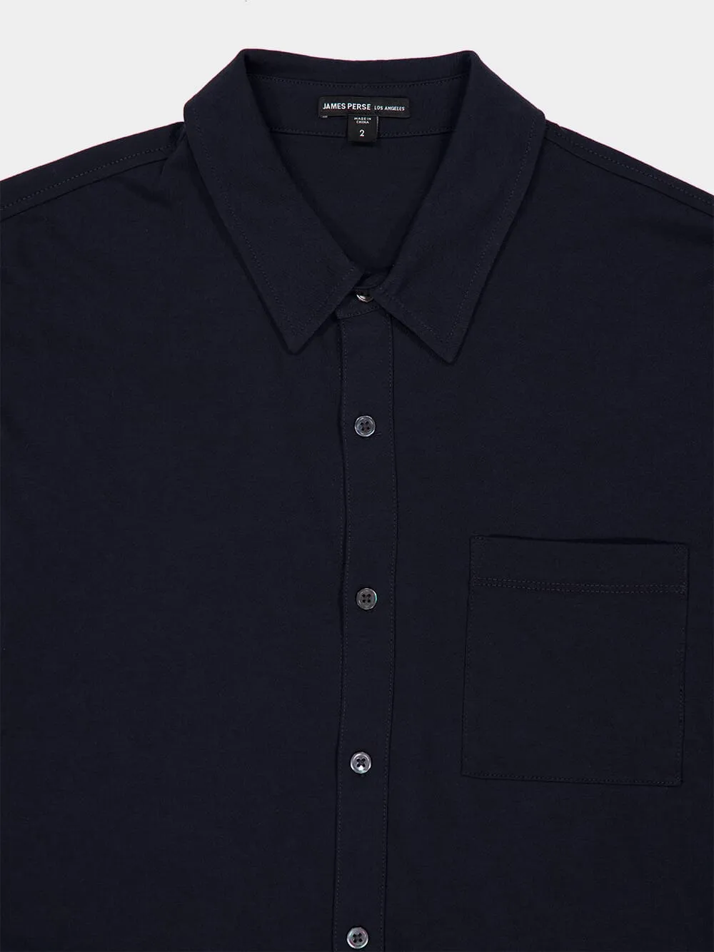 Deep Blue Clean Finish Cotton Jersey Shirt sold by Fashion Clinic product image thumbnail 3