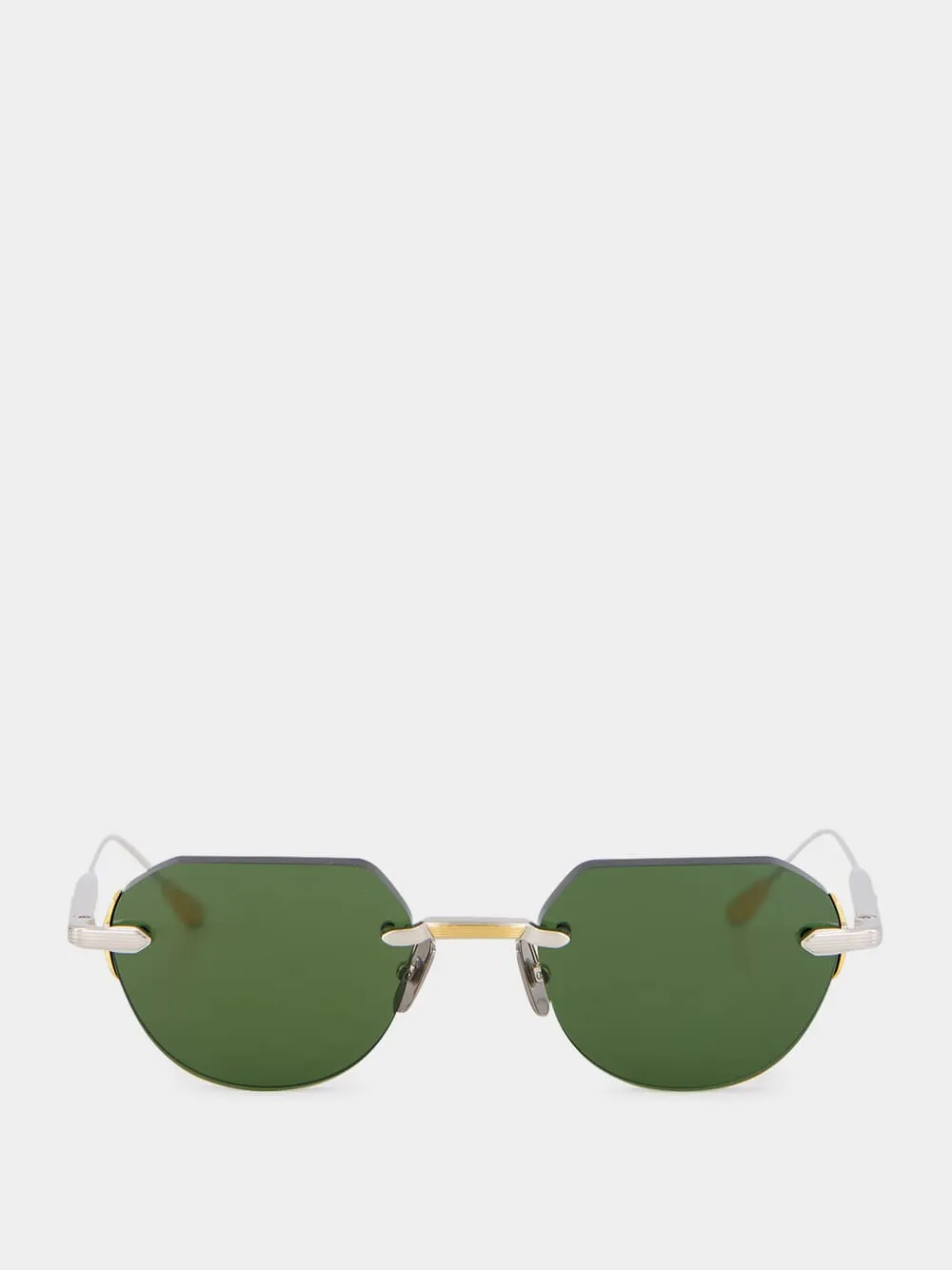 Grand Prix Green Rimless Sunglasses sold by Fashion Clinic