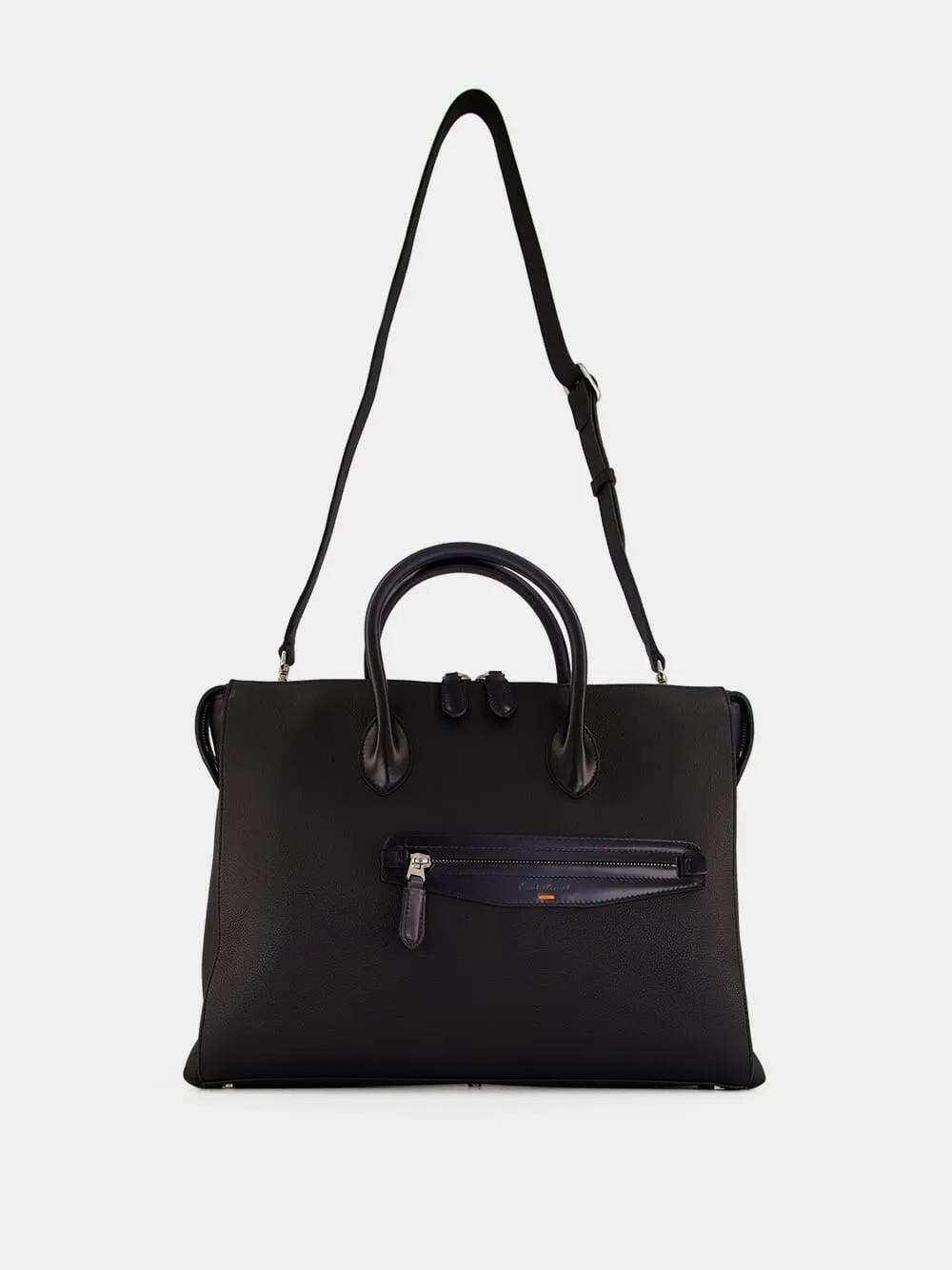 Black Leather Laptop Bag sold by Fashion Clinic product image thumbnail 2
