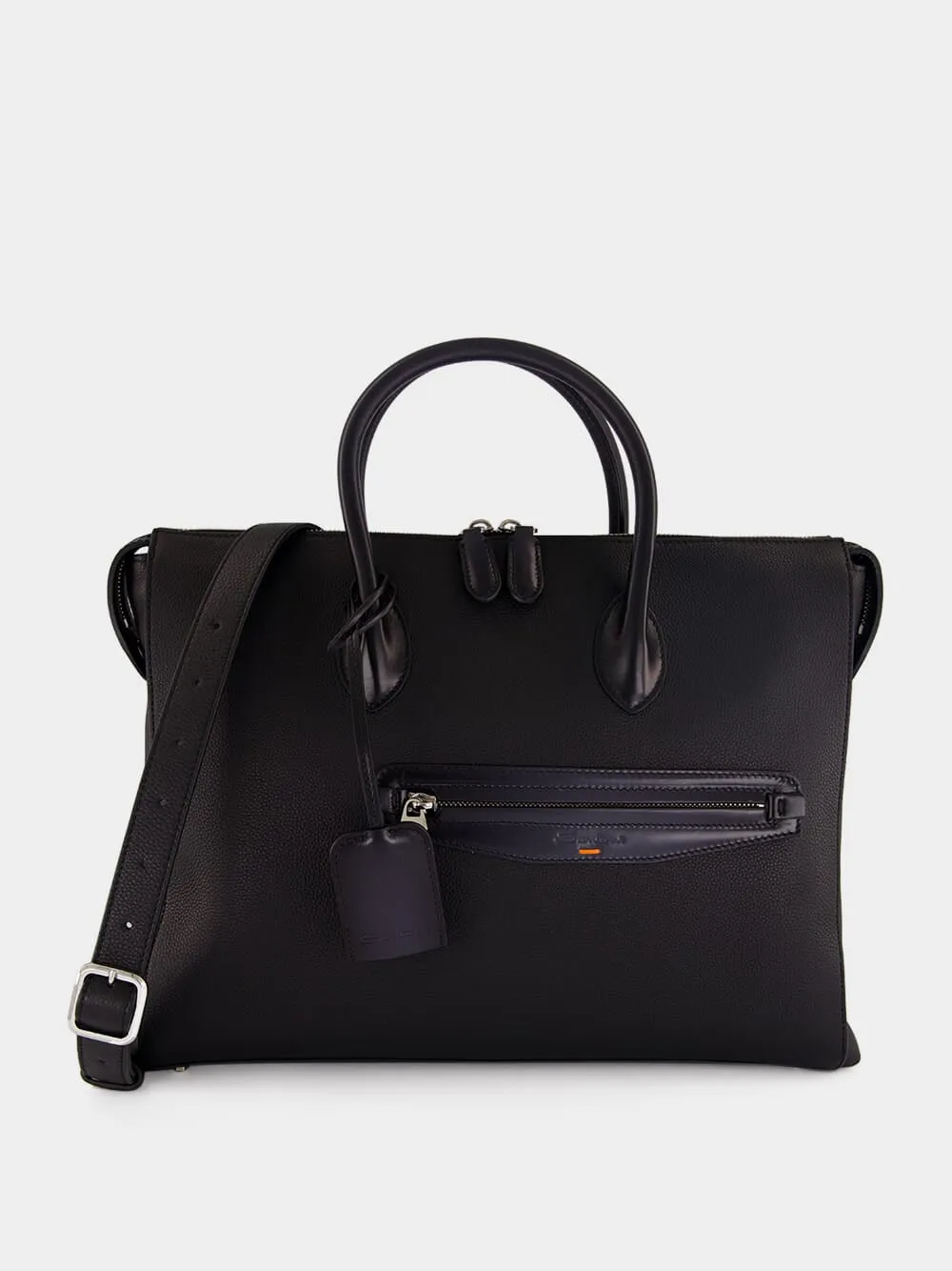 Black Leather Laptop Bag sold by Fashion Clinic