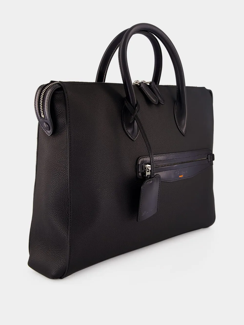 Black Leather Laptop Bag sold by Fashion Clinic product image thumbnail 3