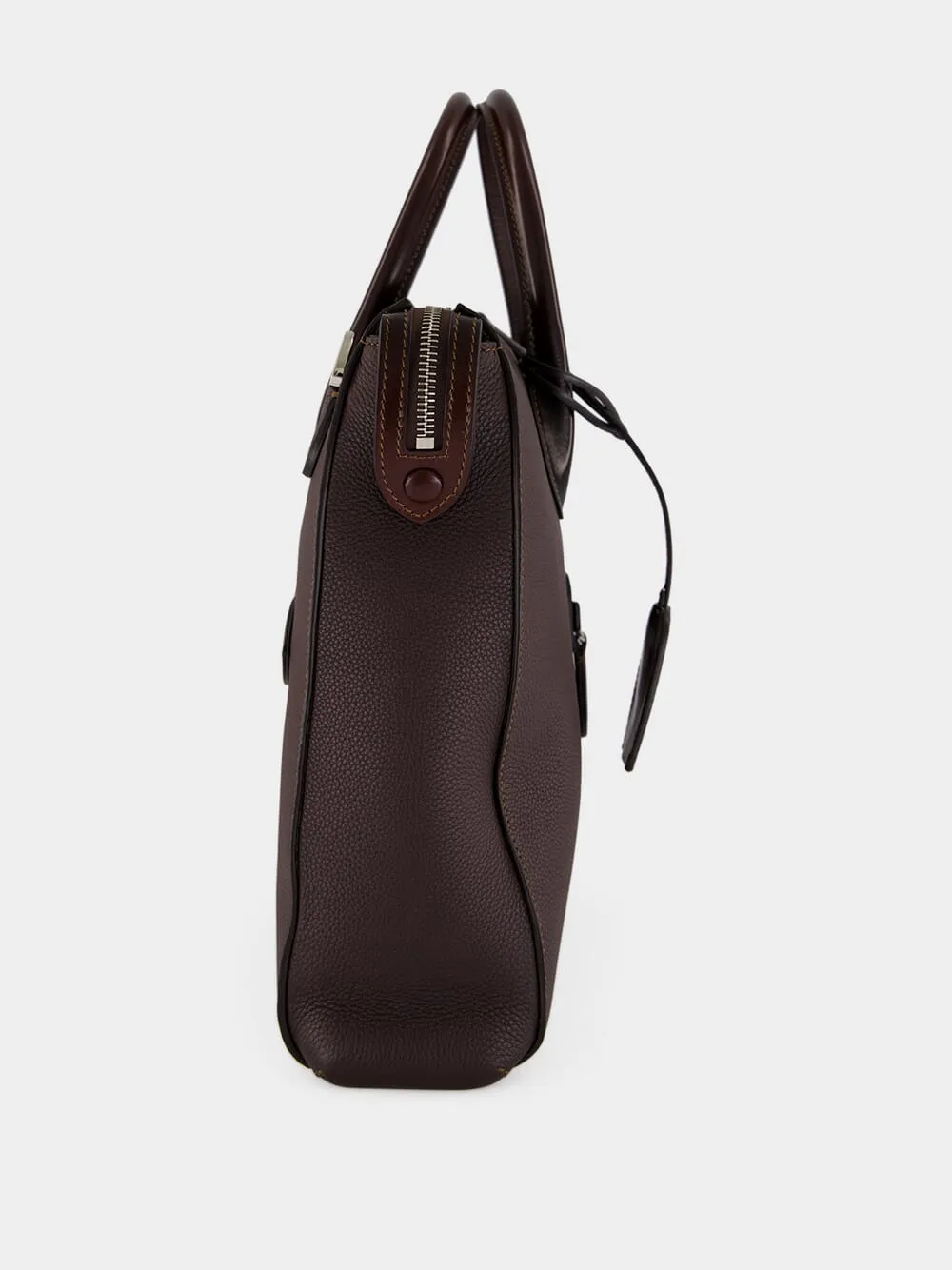 Dark Brown Leather Laptop Bag sold by Fashion Clinic product image thumbnail 4