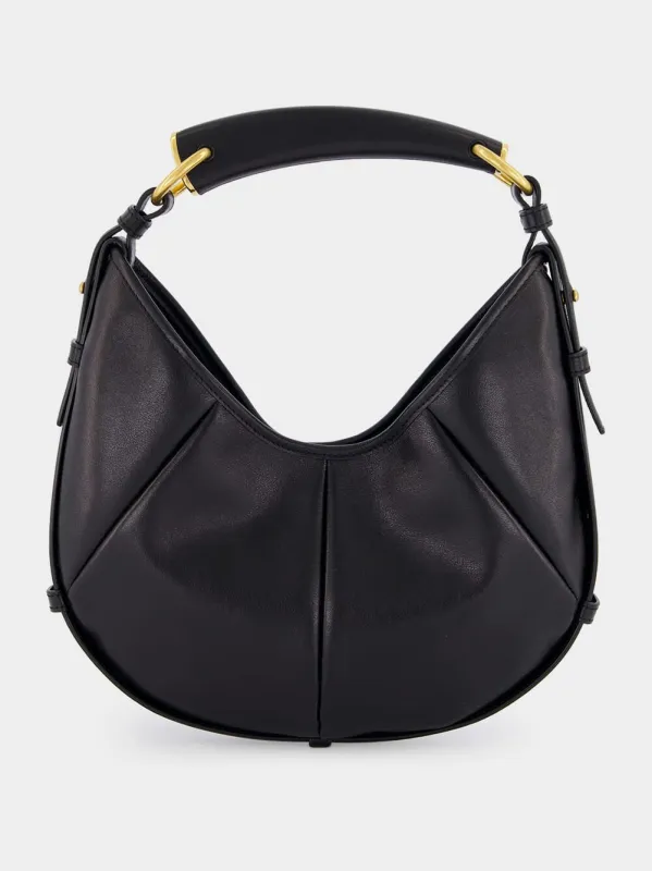 Black Mombasa Small Leather Hobo Bag made by Yves Saint Laurent