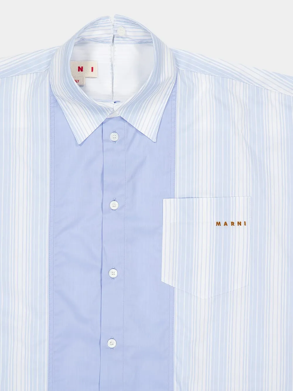 Light Blue Striped Panel Shirt sold by Fashion Clinic product image thumbnail 3
