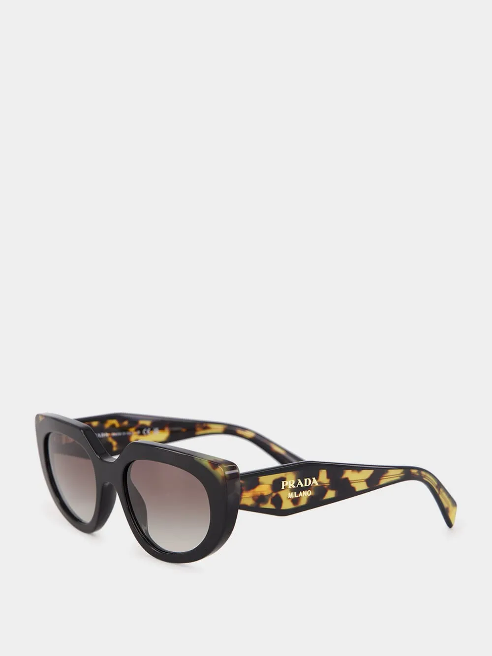 Black Tortoise Oval Sunglasses sold by Fashion Clinic product image thumbnail 3