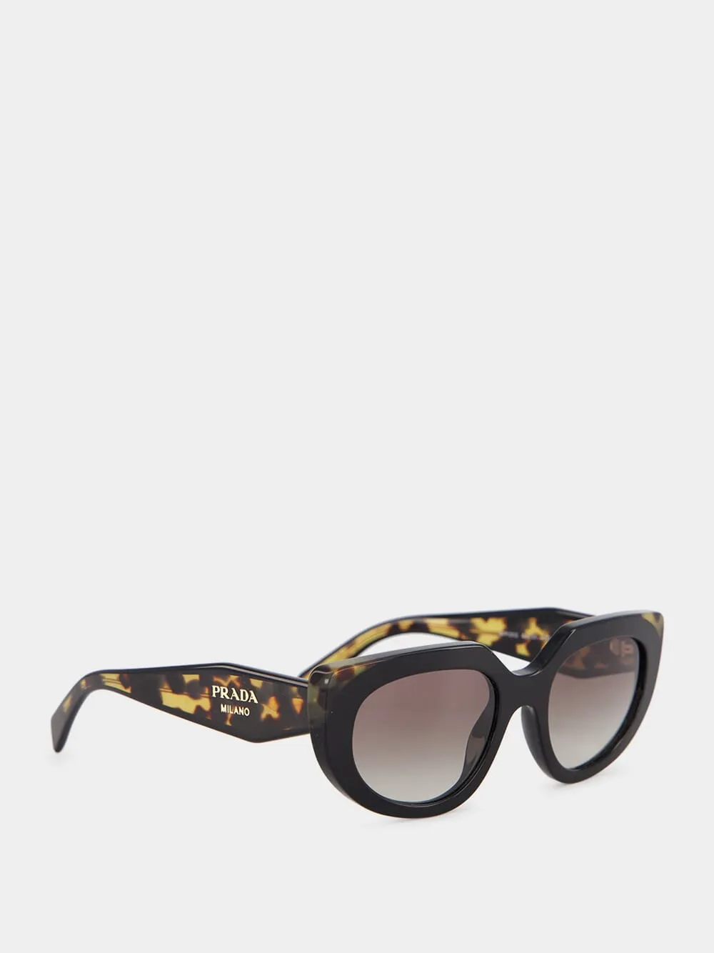Black Tortoise Oval Sunglasses sold by Fashion Clinic product image thumbnail 2