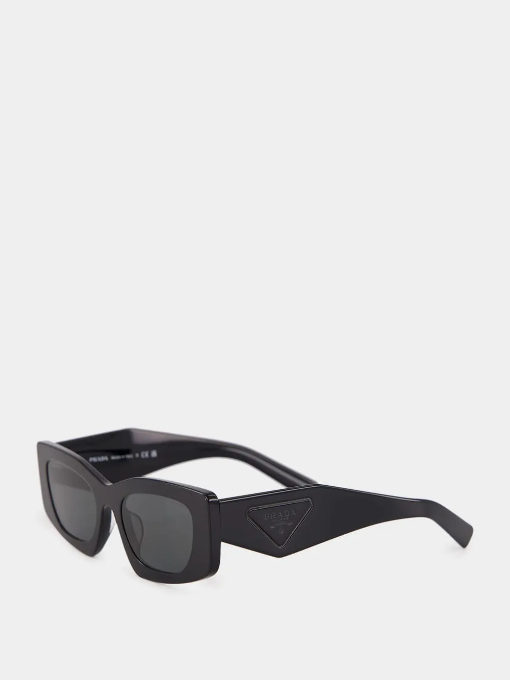 Black Rectangular Acetate Sunglasses sold by Fashion Clinic product image thumbnail 3
