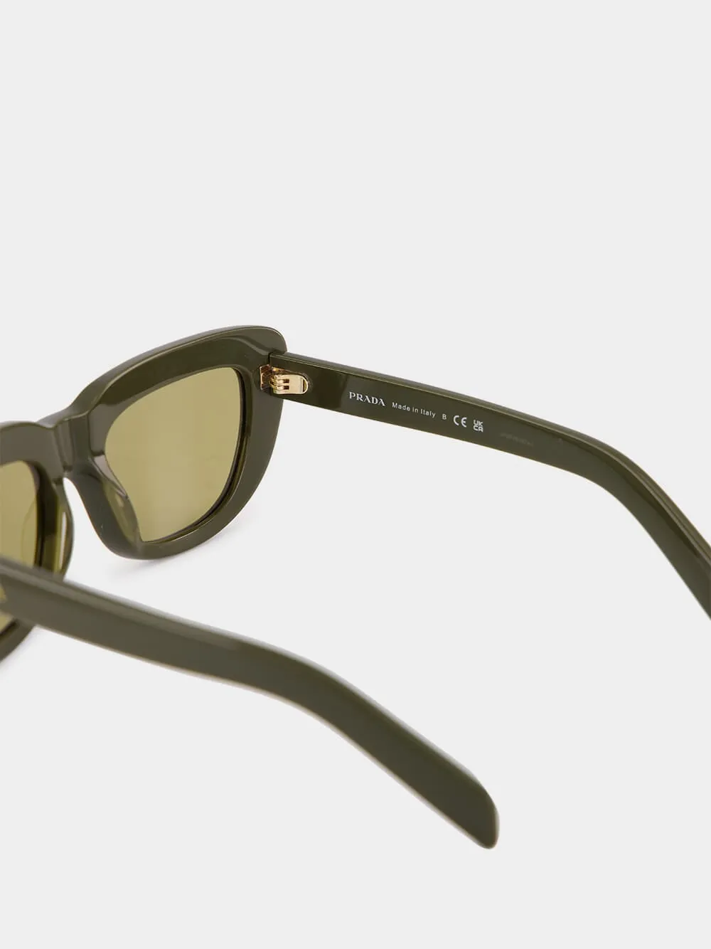 Laurel Green Rectangular Sunglasses sold by Fashion Clinic product image thumbnail 4