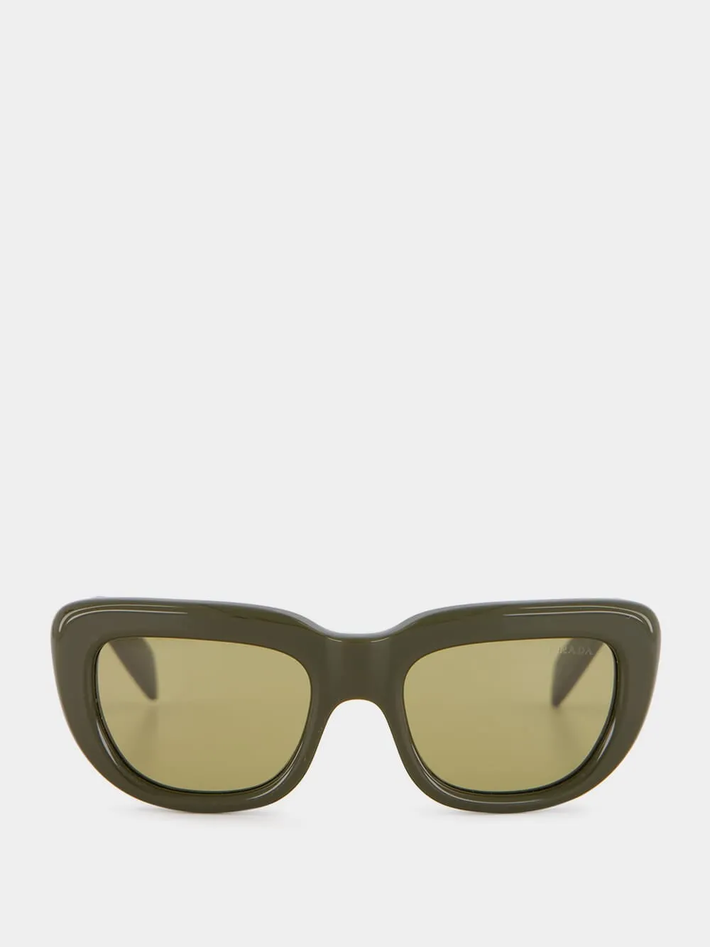 Laurel Green Rectangular Sunglasses sold by Fashion Clinic