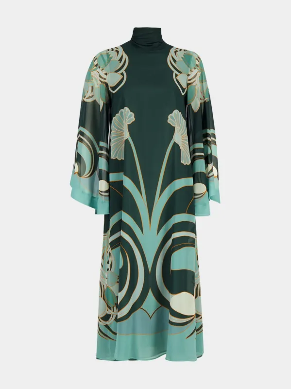 Blooming Tulip Magnifico Silk Midi Dress made by LA DoubleJ