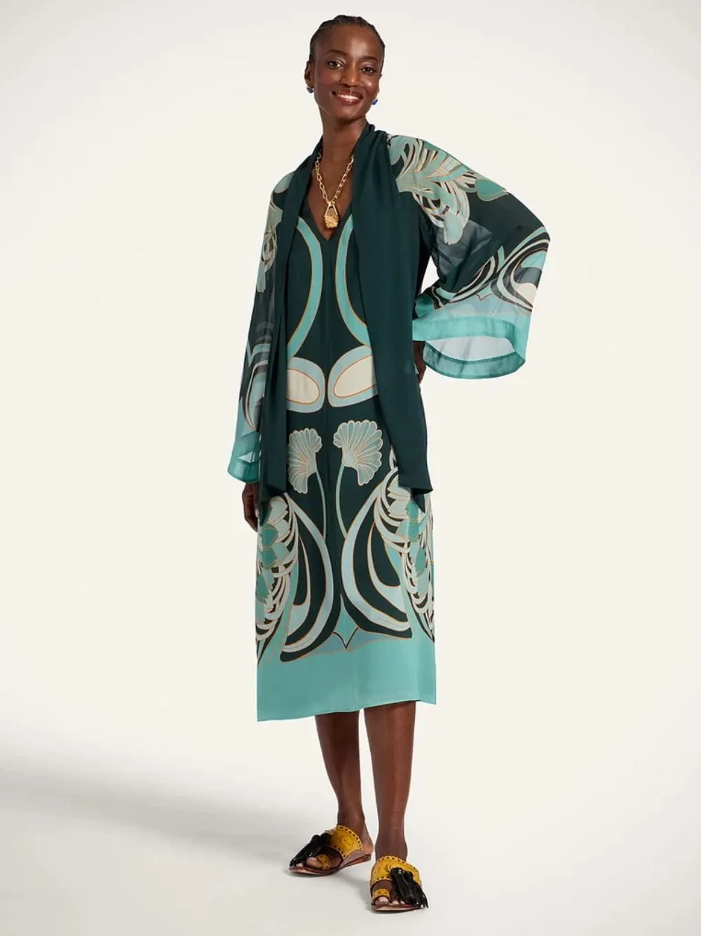 Blooming Tulip Magnifico Silk Midi Dress sold by Fashion Clinic product image thumbnail 2