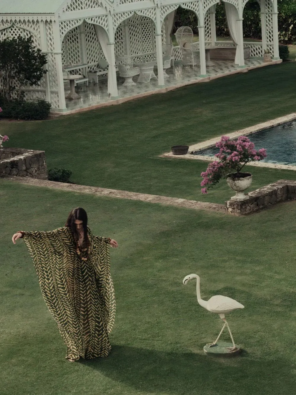 Secret Garden Printed Kaftan Dress sold by Fashion Clinic product image thumbnail 3
