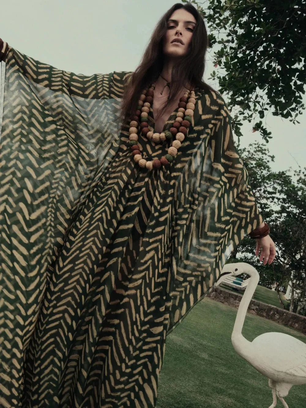 Secret Garden Printed Kaftan Dress sold by Fashion Clinic
