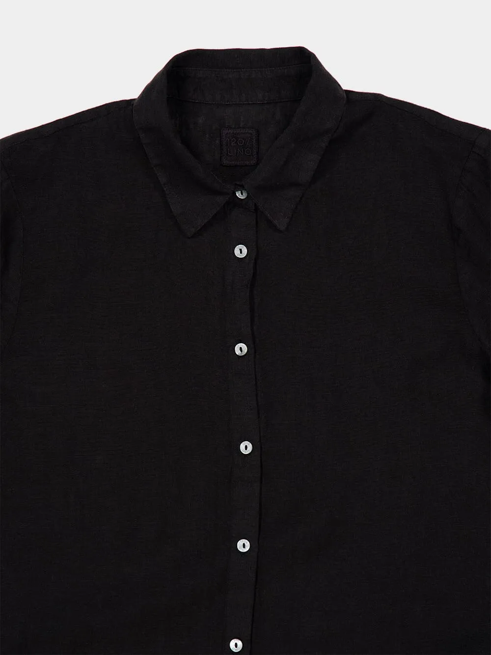 Black Linen Maxi Shirt Dress sold by Fashion Clinic product image thumbnail 3