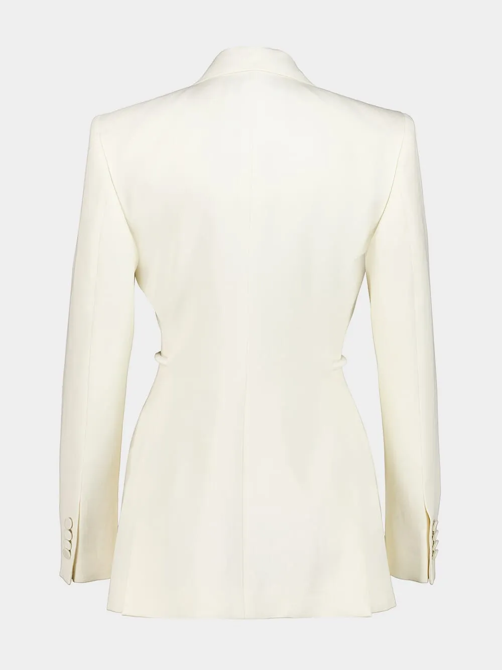 Ivory Linen Rope Waist Blazer sold by Fashion Clinic product image thumbnail 2