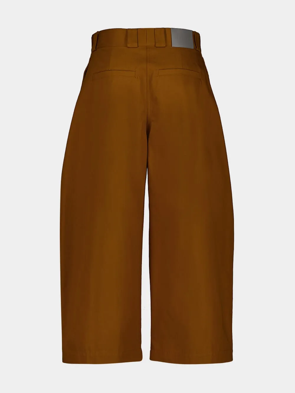 Camel Cotton Bermuda Wide-Leg Pants sold by Fashion Clinic product image thumbnail 2