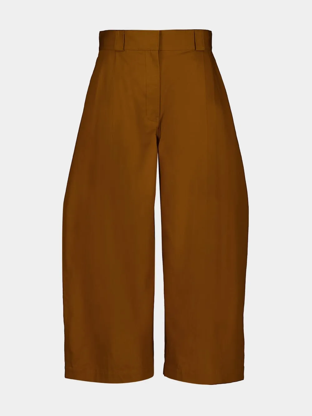 Camel Cotton Bermuda Wide-Leg Pants sold by Fashion Clinic
