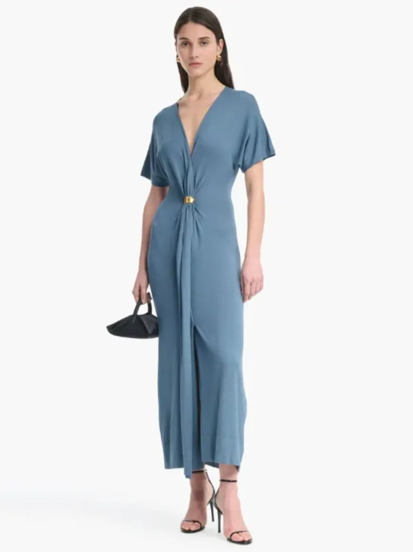 Ash Blue Rene Midi Dress made by Altuzarra