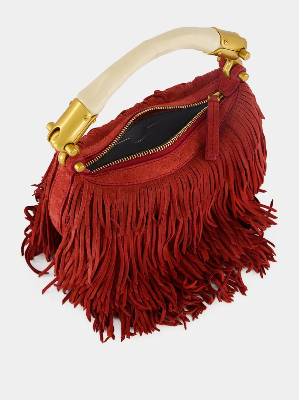 Ébène Fringe Suede Mini Handbag sold by Fashion Clinic product image thumbnail 5