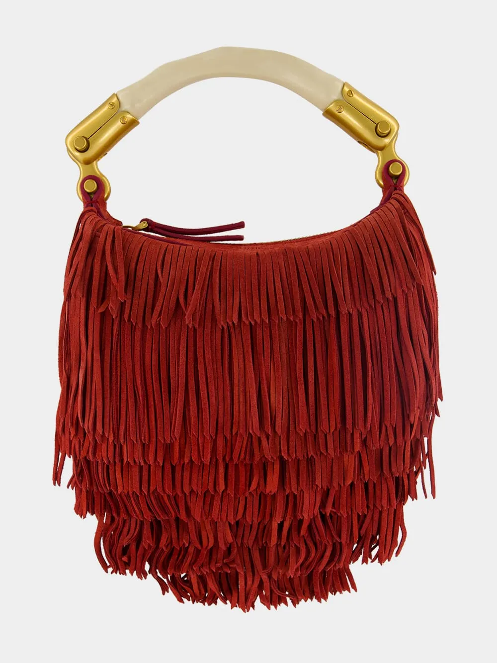 Ébène Fringe Suede Mini Handbag sold by Fashion Clinic