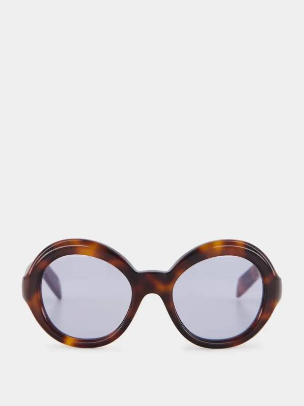 Classic Tortoise Round Sunglasses made by Prada