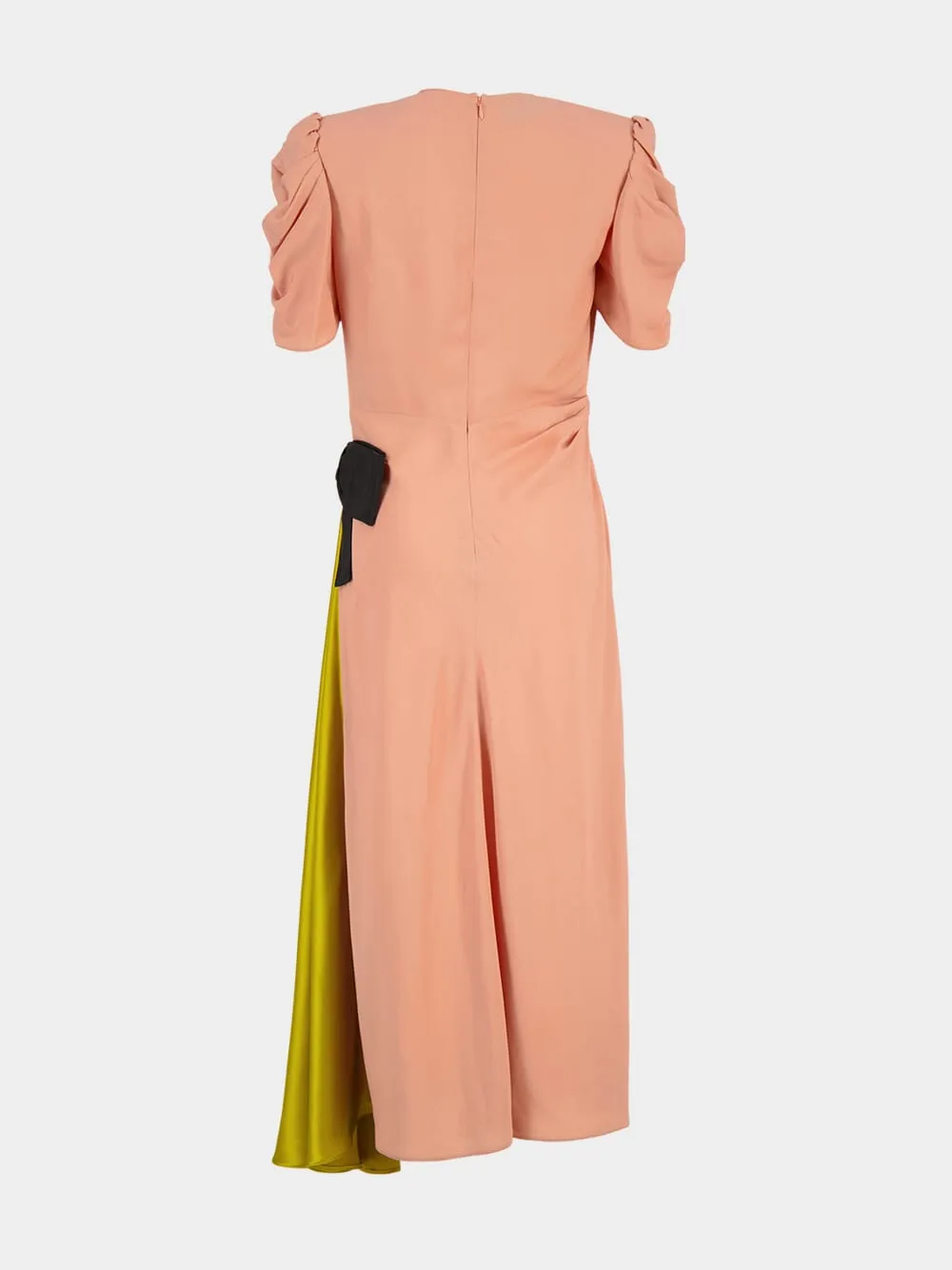 Pink Draped Midi Dress with Contrast sold by Fashion Clinic product image thumbnail 2