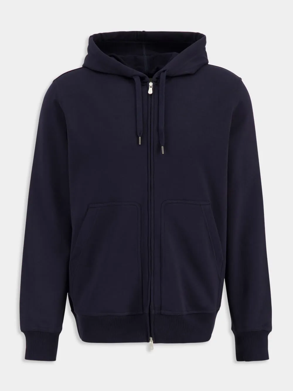 Navy Blue Cotton Zip Jacket sold by Fashion Clinic