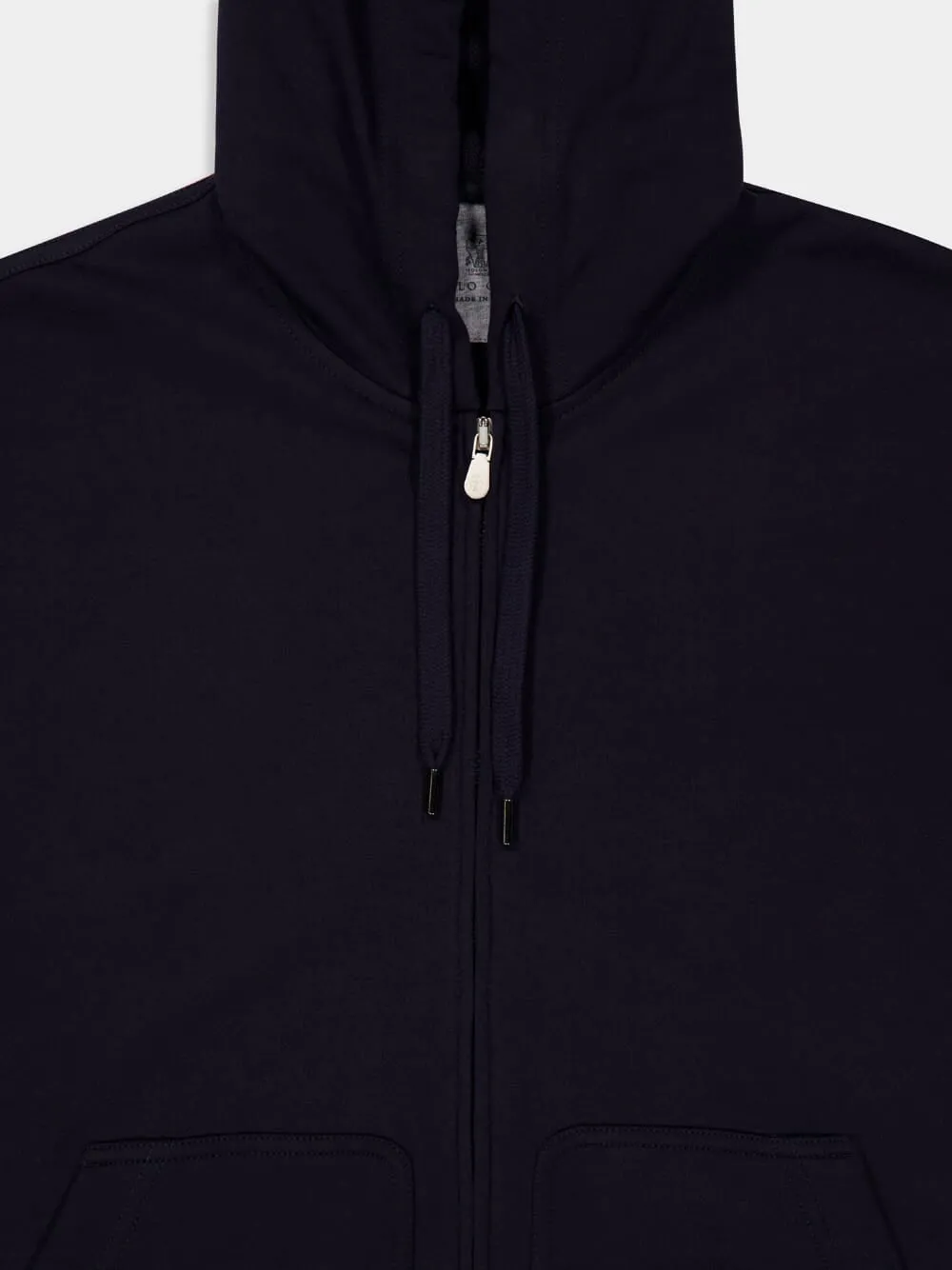 Navy Blue Cotton Zip Jacket sold by Fashion Clinic product image thumbnail 3