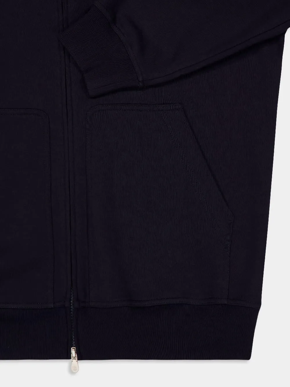 Navy Blue Cotton Zip Jacket sold by Fashion Clinic product image thumbnail 4