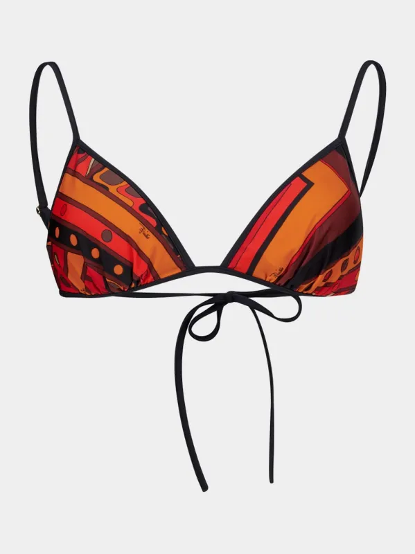 Vivara Print Triangle Bikini Top made by Emilio Pucci