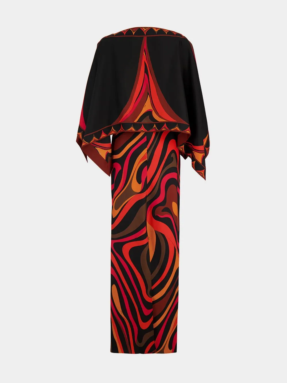 Marmo Print Silk Cape Dress sold by Fashion Clinic product image thumbnail 3