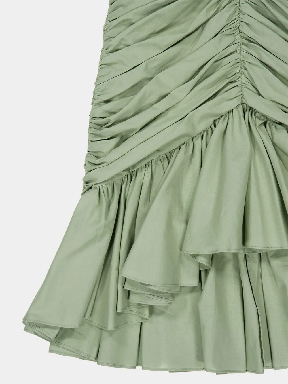 Olive Green Crepe Mini Dress sold by Fashion Clinic product image thumbnail 4
