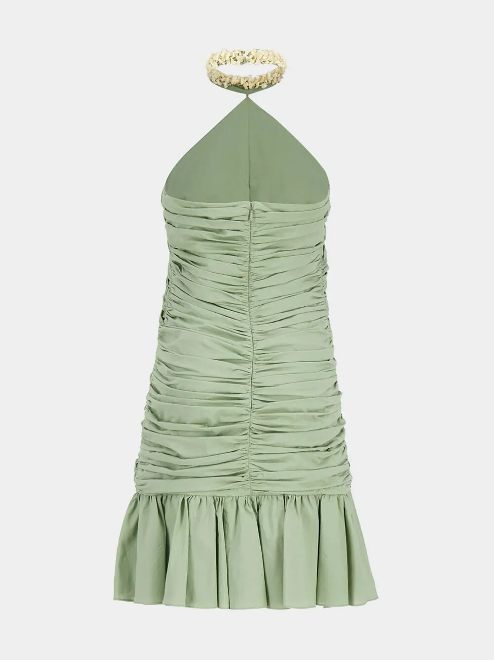 Olive Green Crepe Mini Dress sold by Fashion Clinic product image thumbnail 2