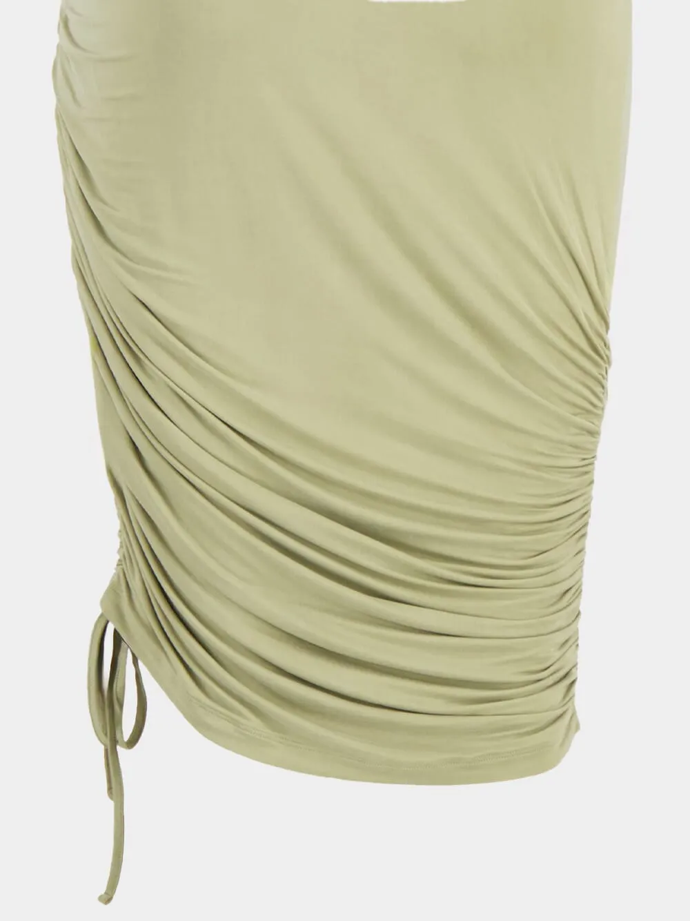 Pale Green One-Shoulder Mini Dress sold by Fashion Clinic product image thumbnail 4
