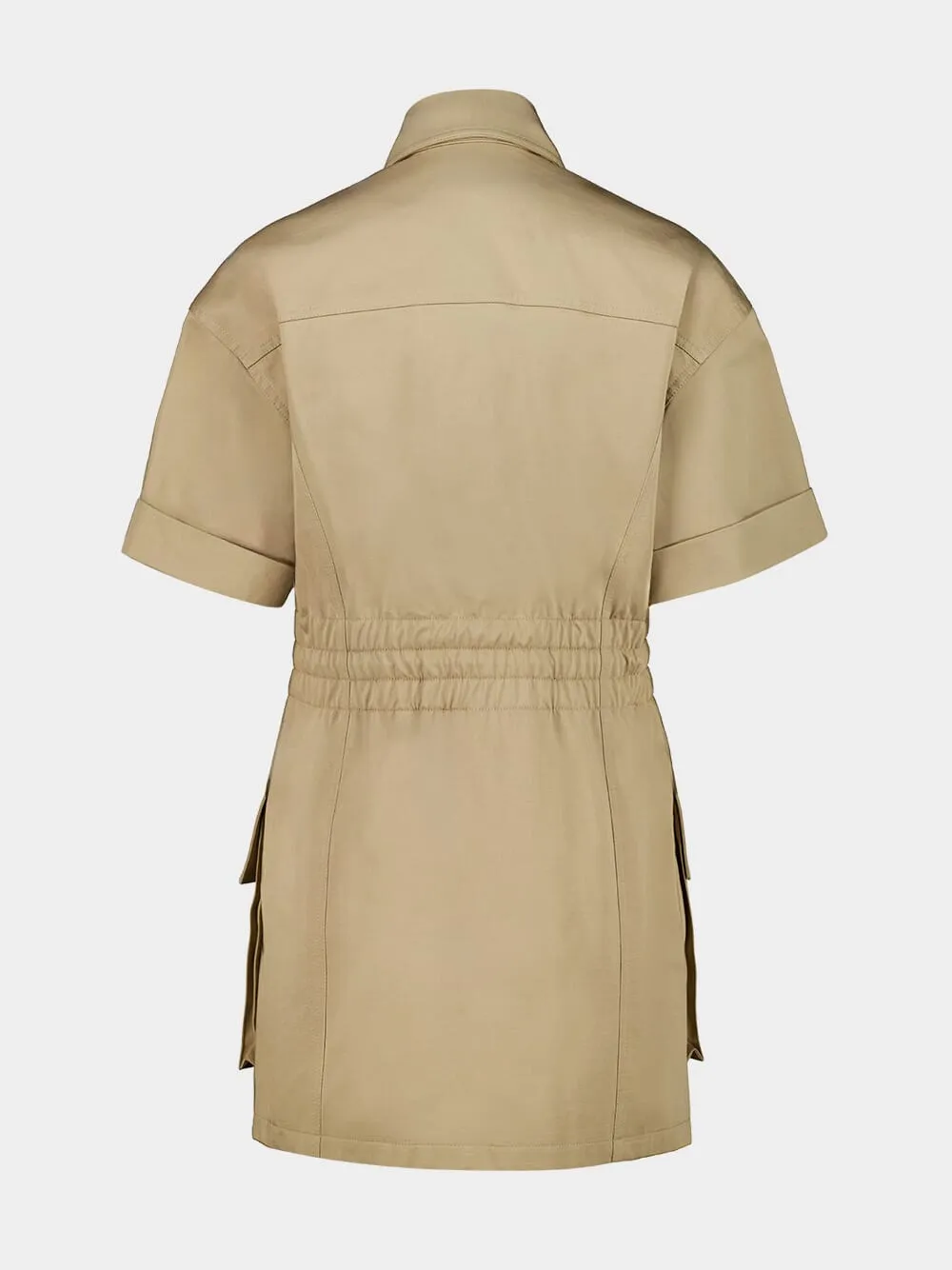 Dark Beige Buttoned Mini Dress sold by Fashion Clinic product image thumbnail 2