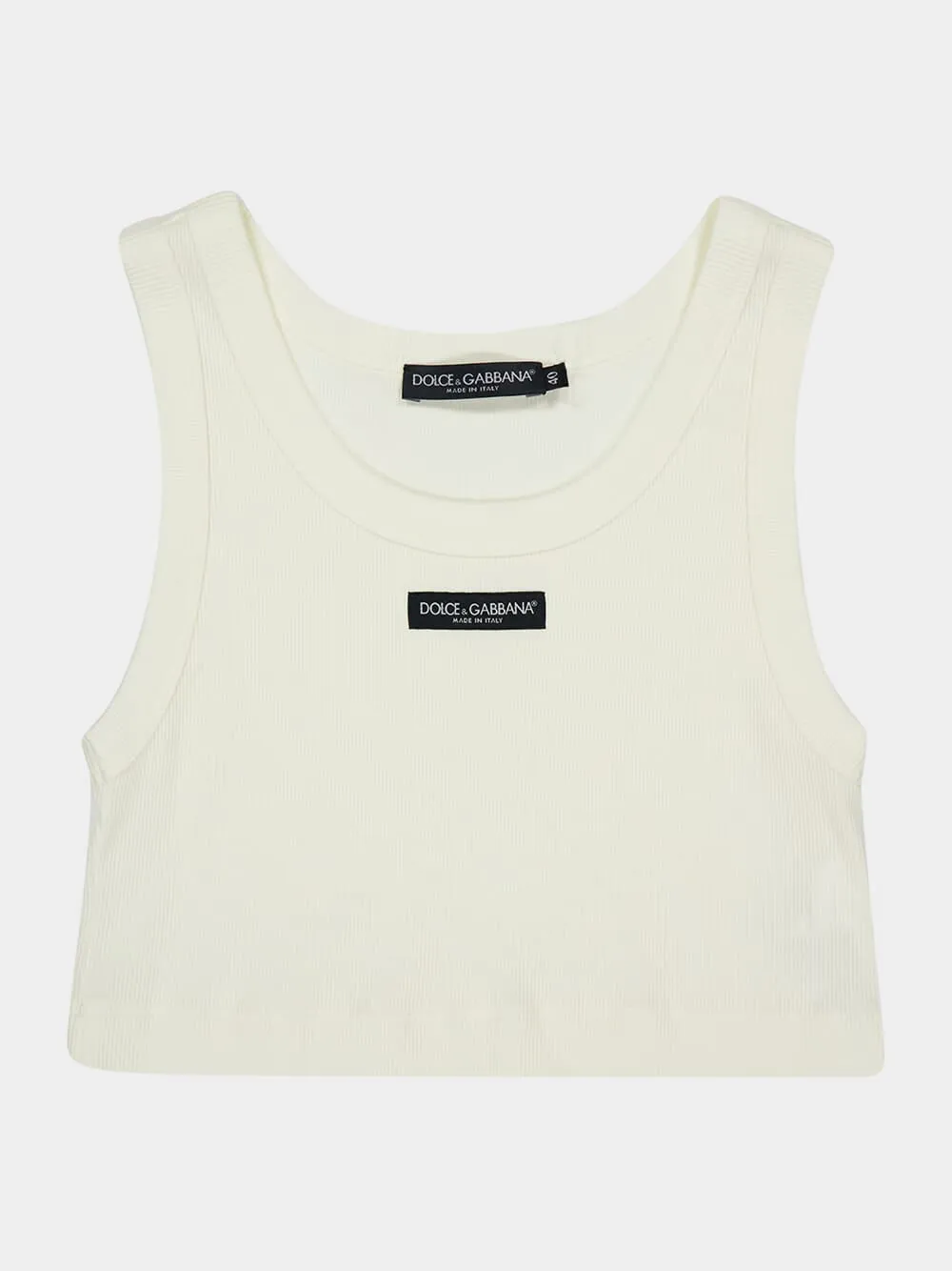 Natural White Cropped Tank Top sold by Fashion Clinic product image thumbnail 3