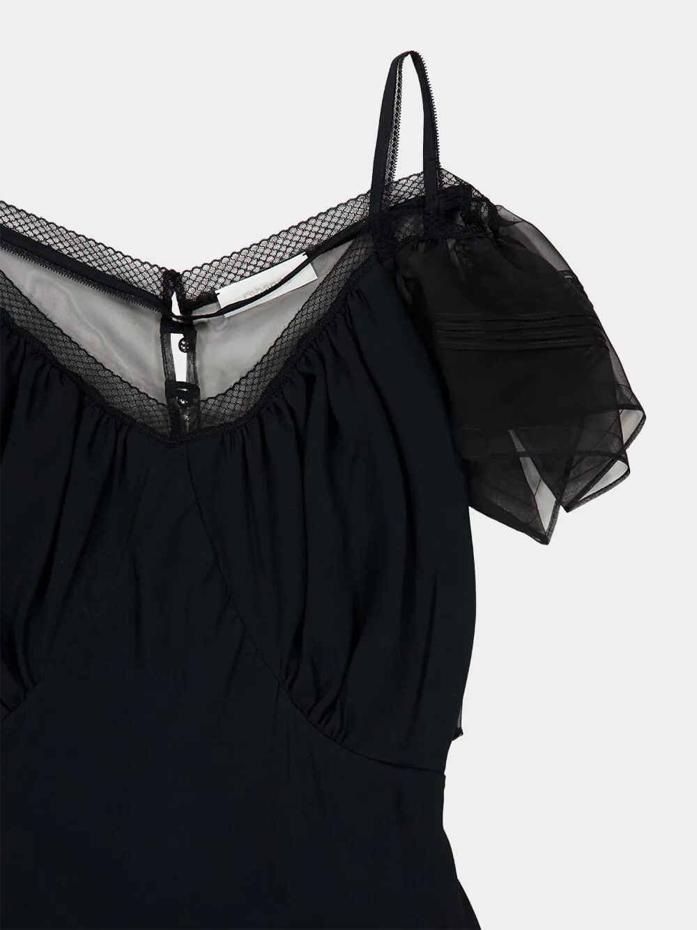 Black Crepe Midi Dress sold by Fashion Clinic product image thumbnail 3