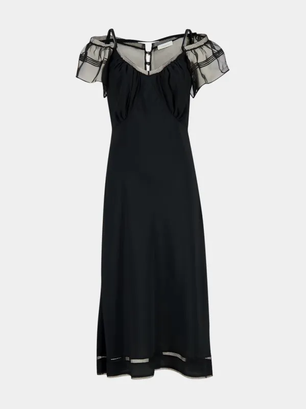 Black Crepe Midi Dress made by Rabanne