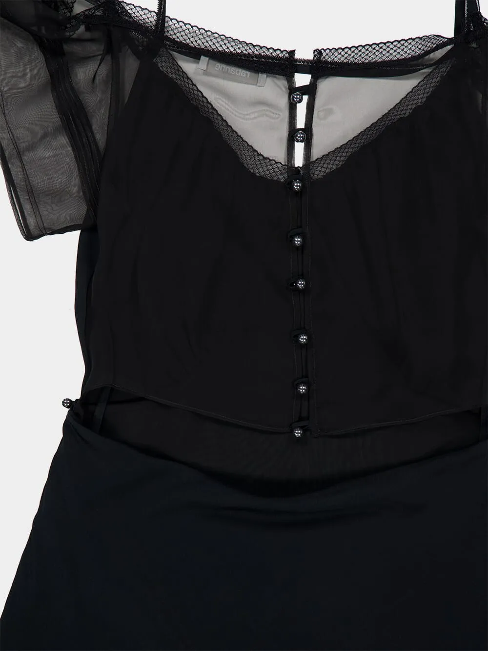Black Crepe Midi Dress sold by Fashion Clinic product image thumbnail 4