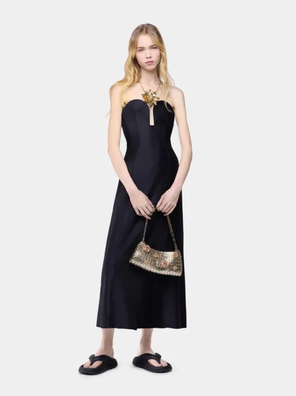 Black Sweetheart Midi Dress made by Rabanne