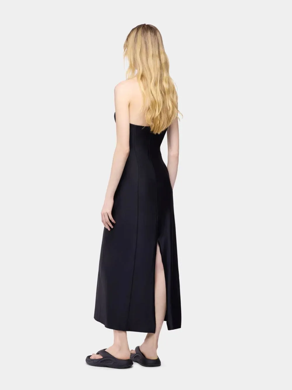 Black Sweetheart Midi Dress sold by Fashion Clinic product image thumbnail 3