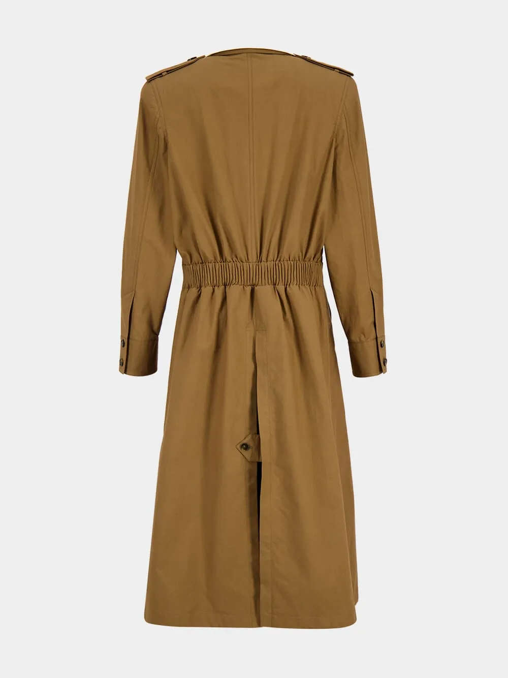 Pecan Double Layer Trench Coat sold by Fashion Clinic product image thumbnail 2