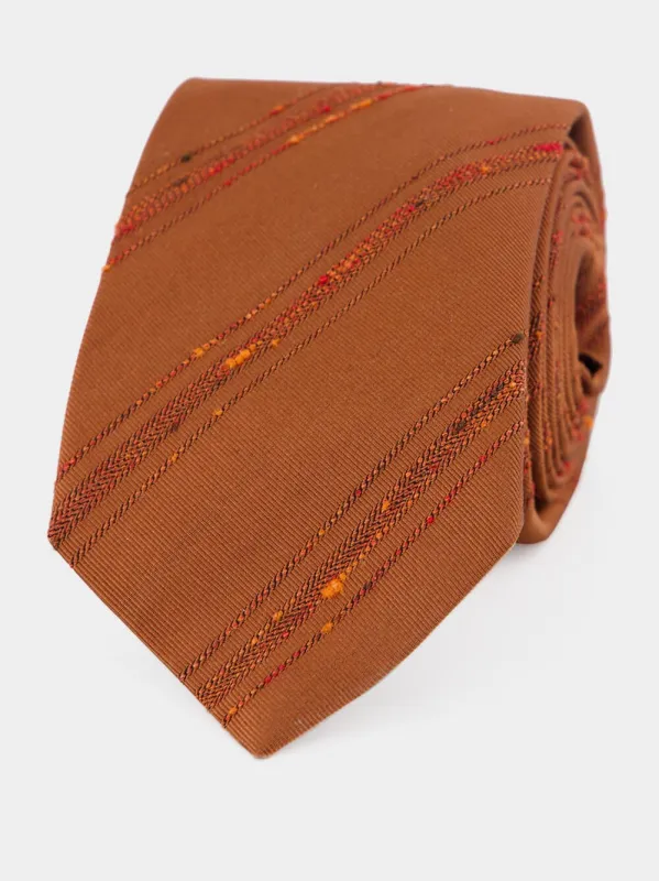 Apricot Silk Cotton Tie made by Brunello Cucinelli