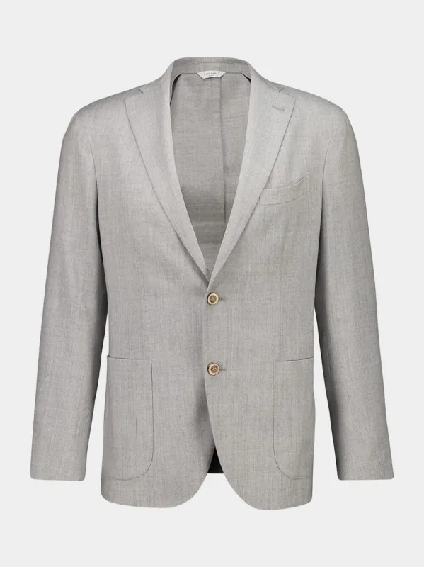 Grey Virgin Wool-Silk Suit made by Boglioli