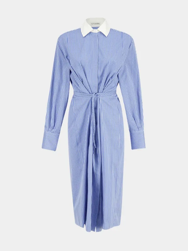 Azure Stripe Floyd Dress made by Altuzarra