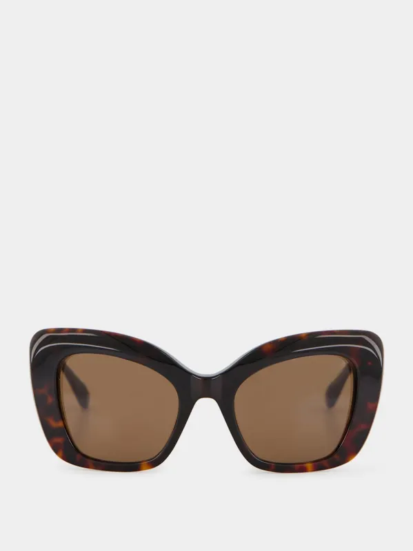 Havana Diva Butterfly Acetate Sunglasses made by Balenciaga