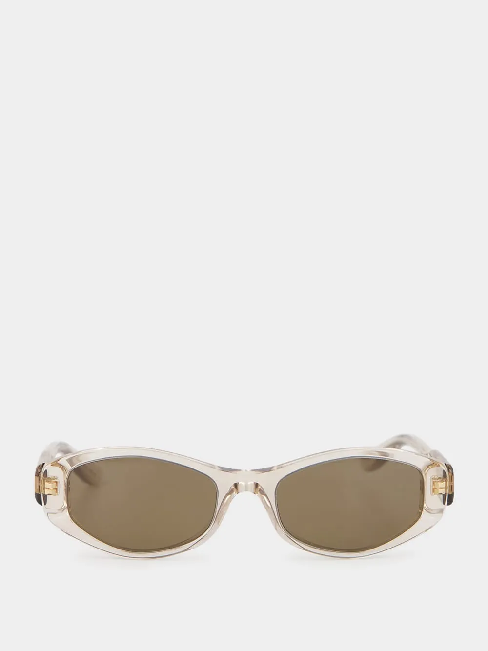 Beige Nova Oval Sunglasses sold by Fashion Clinic