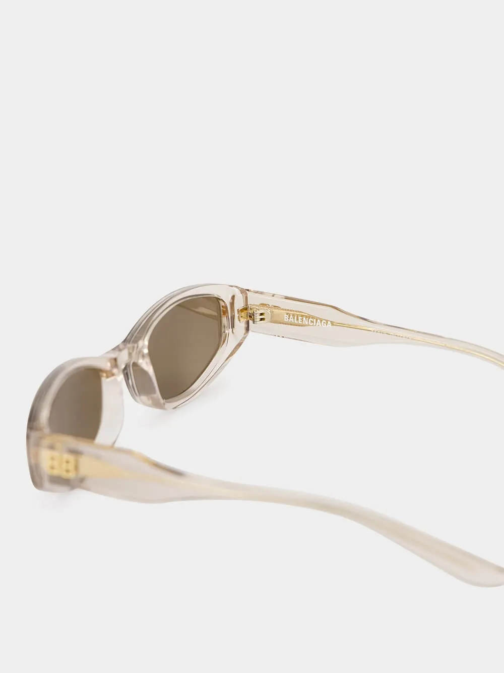 Beige Nova Oval Sunglasses sold by Fashion Clinic product image thumbnail 4