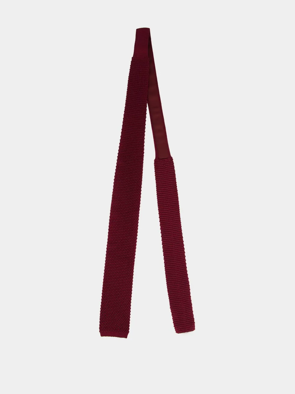 Amaranth Red Silk Knit Tie sold by Fashion Clinic product image thumbnail 3